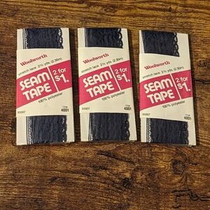 Vintage Woolworth Lace Seam Tape Set New!